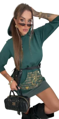 Bluza Lola Bianka tunika dresowa zielona