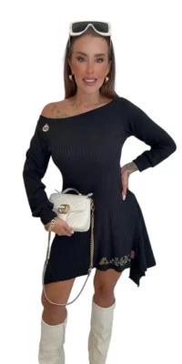 Sukienka Lola Bianka czarna dzianinowa