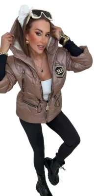 Kurtka Lola Bianka pikowana karmelowa