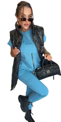 Dres lola Bianka bawełniany niebieski