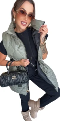 Bezrękawnik khaki Lola Bianka kamizelka