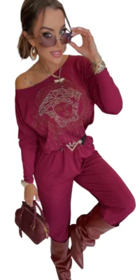 Kombinezon bordowy lola bianka