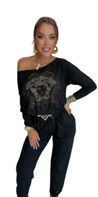 kombinezon czarny lola bianka damski