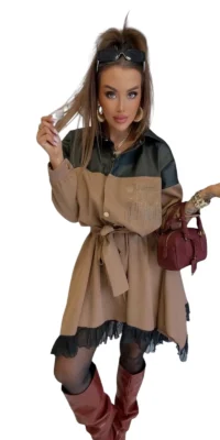 sukienka lola bianka ekoskórą wizytowa