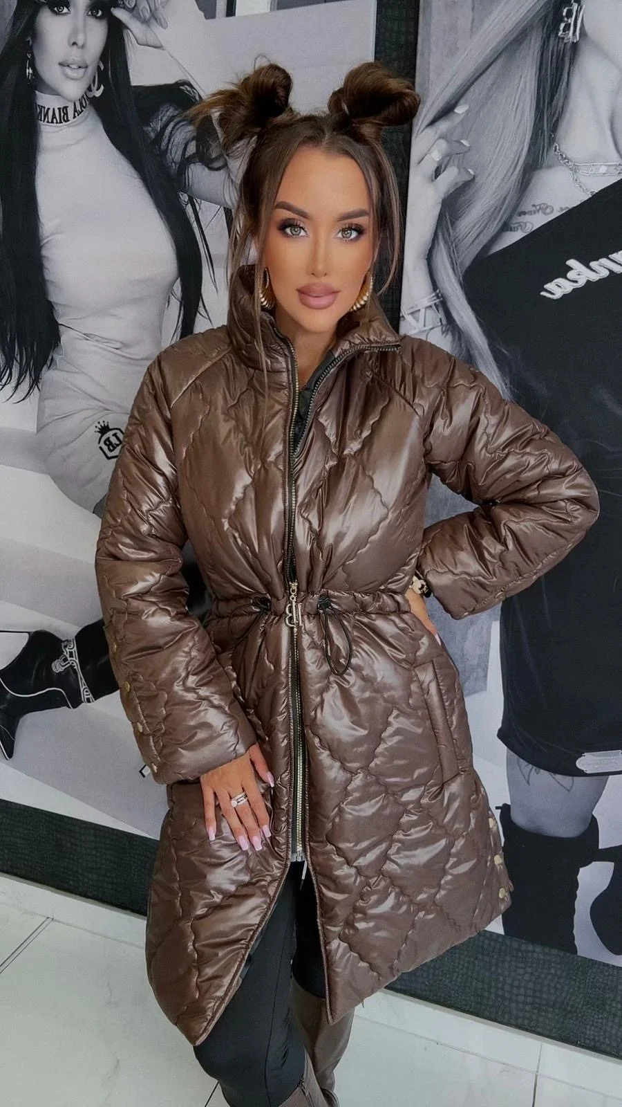 Kurtka Lola Bianka brązowa SALE - obrazek 11