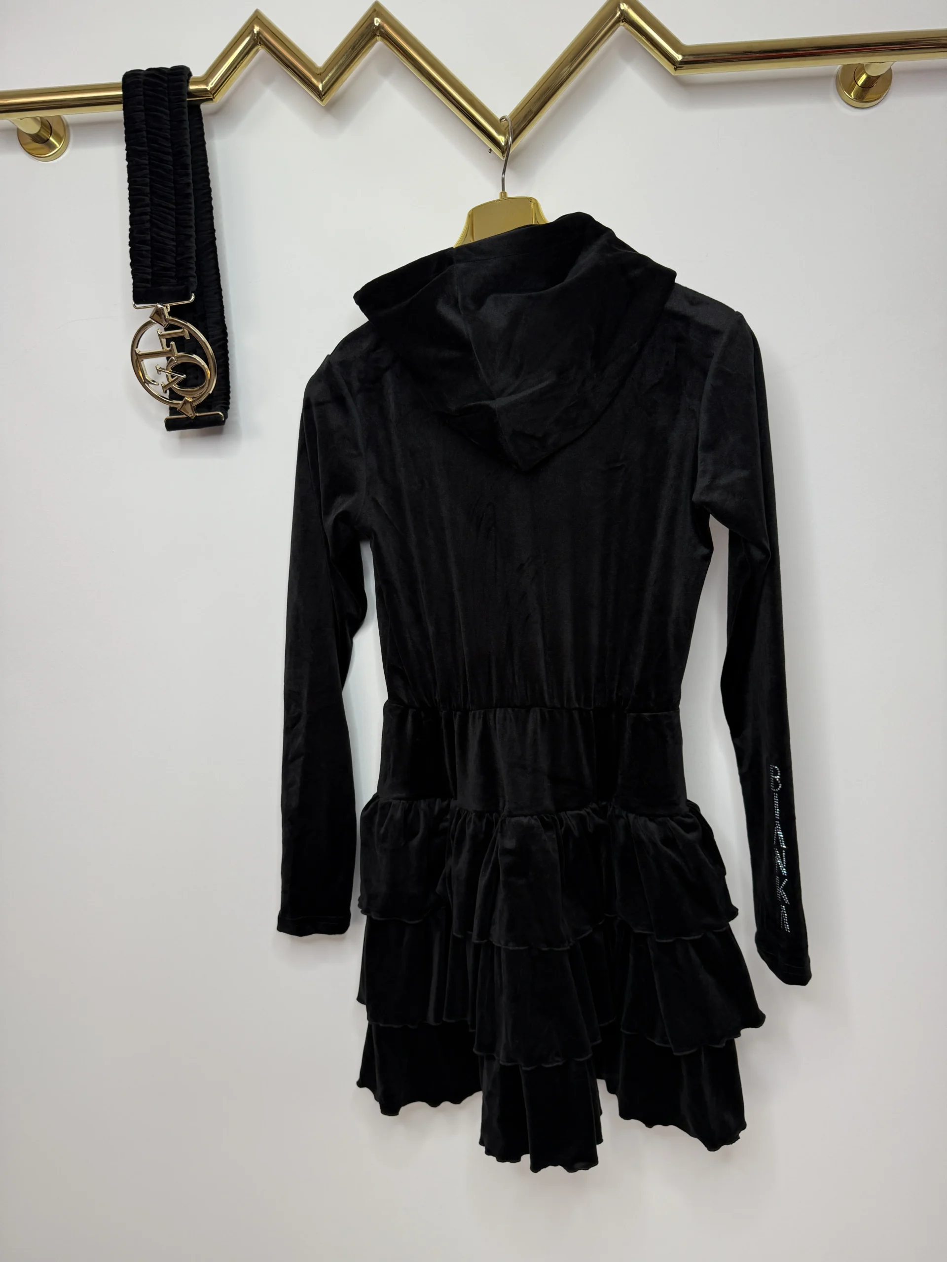 Sukienka Lola Bianka welurowa czarna - obrazek 7