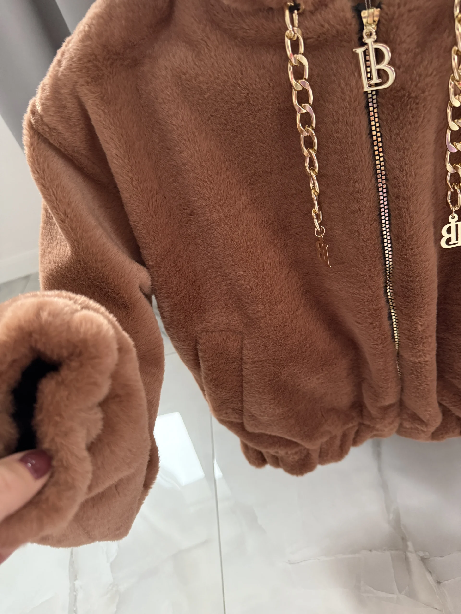 Kurtka Lola Bianka bomberka brązowa - obrazek 7