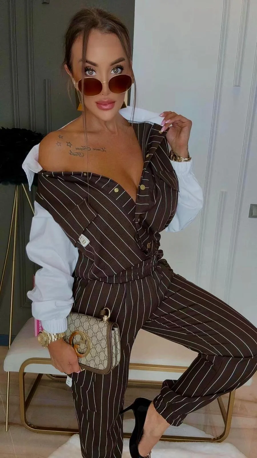 Komplet Lola Bianka brązowy garnitur - obrazek 2