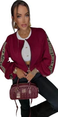 kurtka bomberka lola bianka bordowa