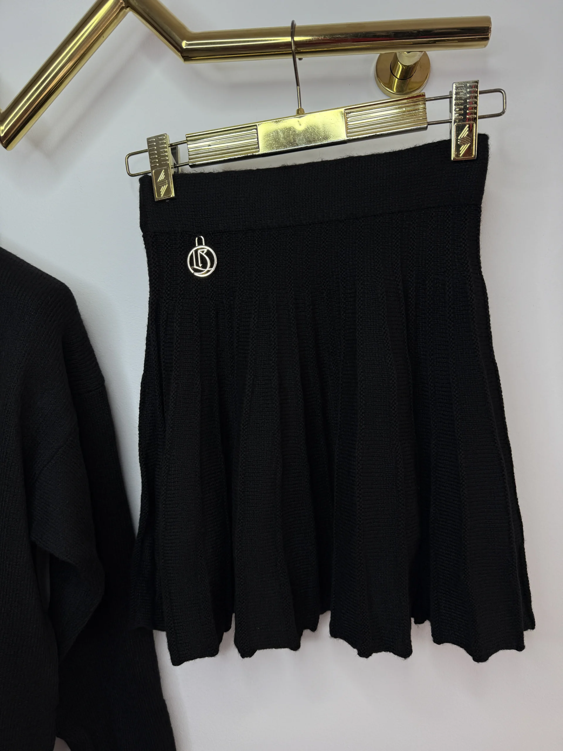 Komplet Lola Bianka czarny dzianinowy - obrazek 6