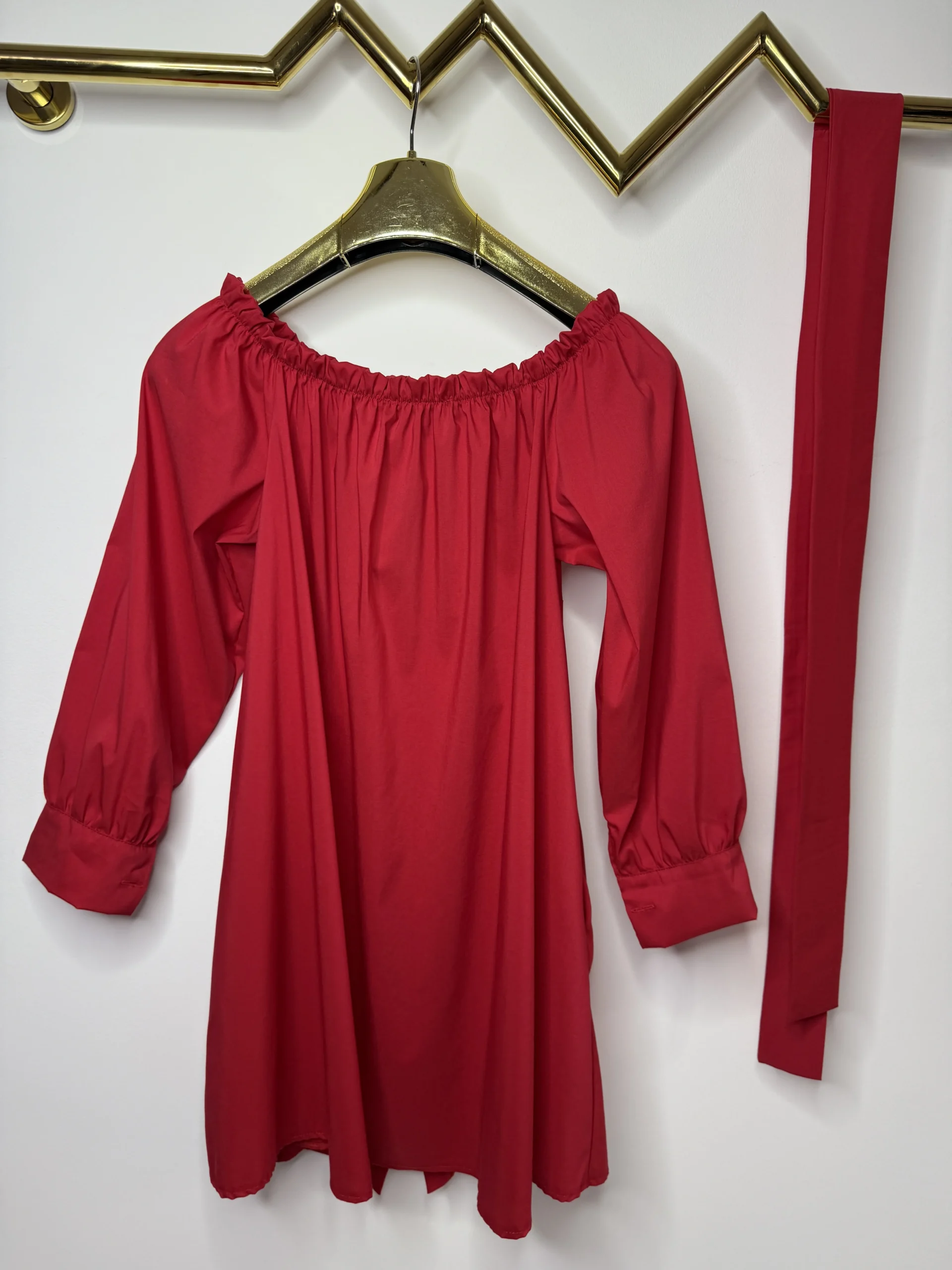 Sukienka Lola Bianka czerwona koszulowa SALE - obrazek 9