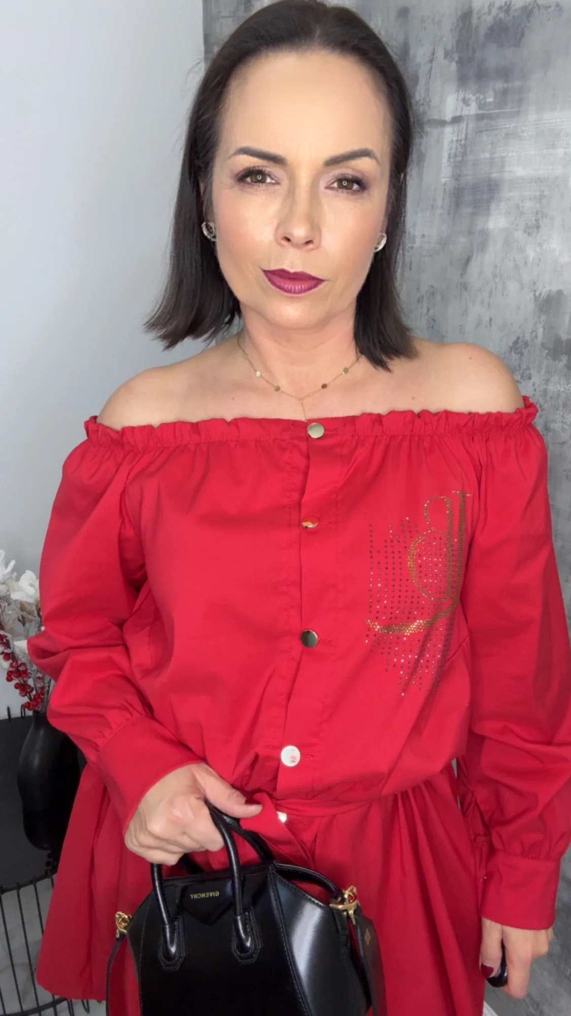 Sukienka Lola Bianka czerwona koszulowa SALE - obrazek 13