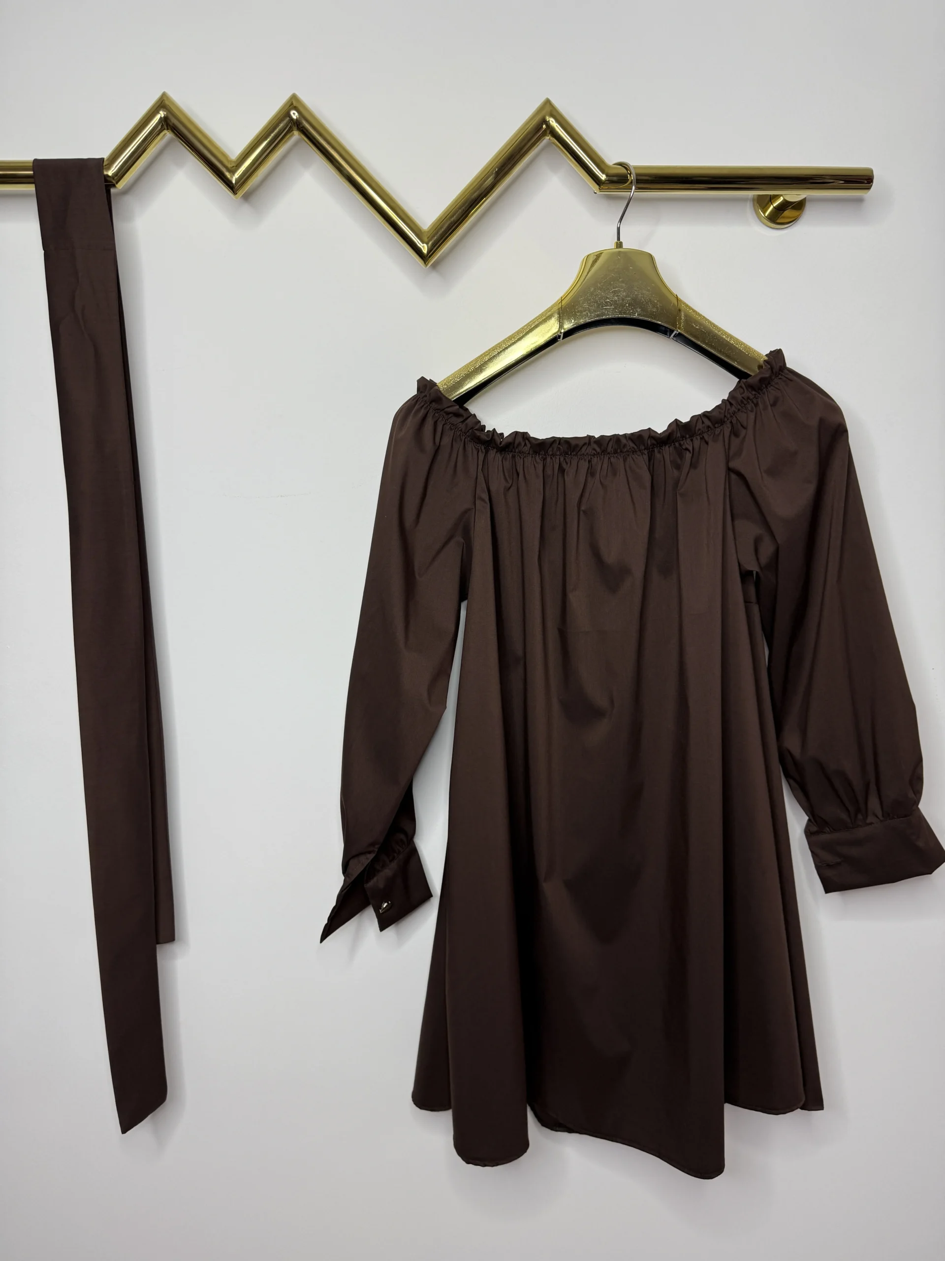 Sukienka Lola Bianka brązowa koszulowa SALE - obrazek 7