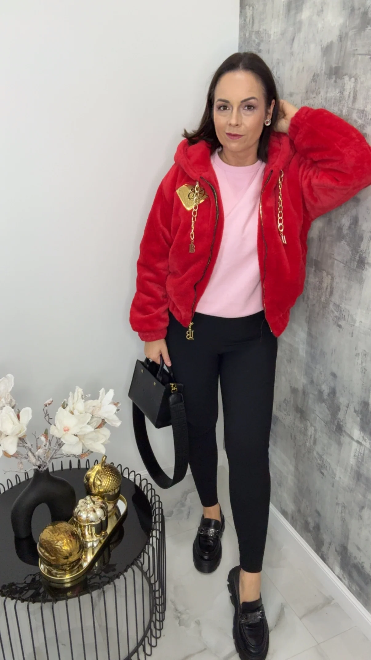 Kurtka Lola Bianka bomberka czerwona - obrazek 7