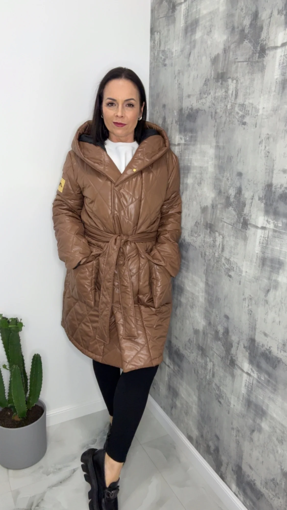 Kurtka Lola Bianka jesienno wiosenna camel - obrazek 5