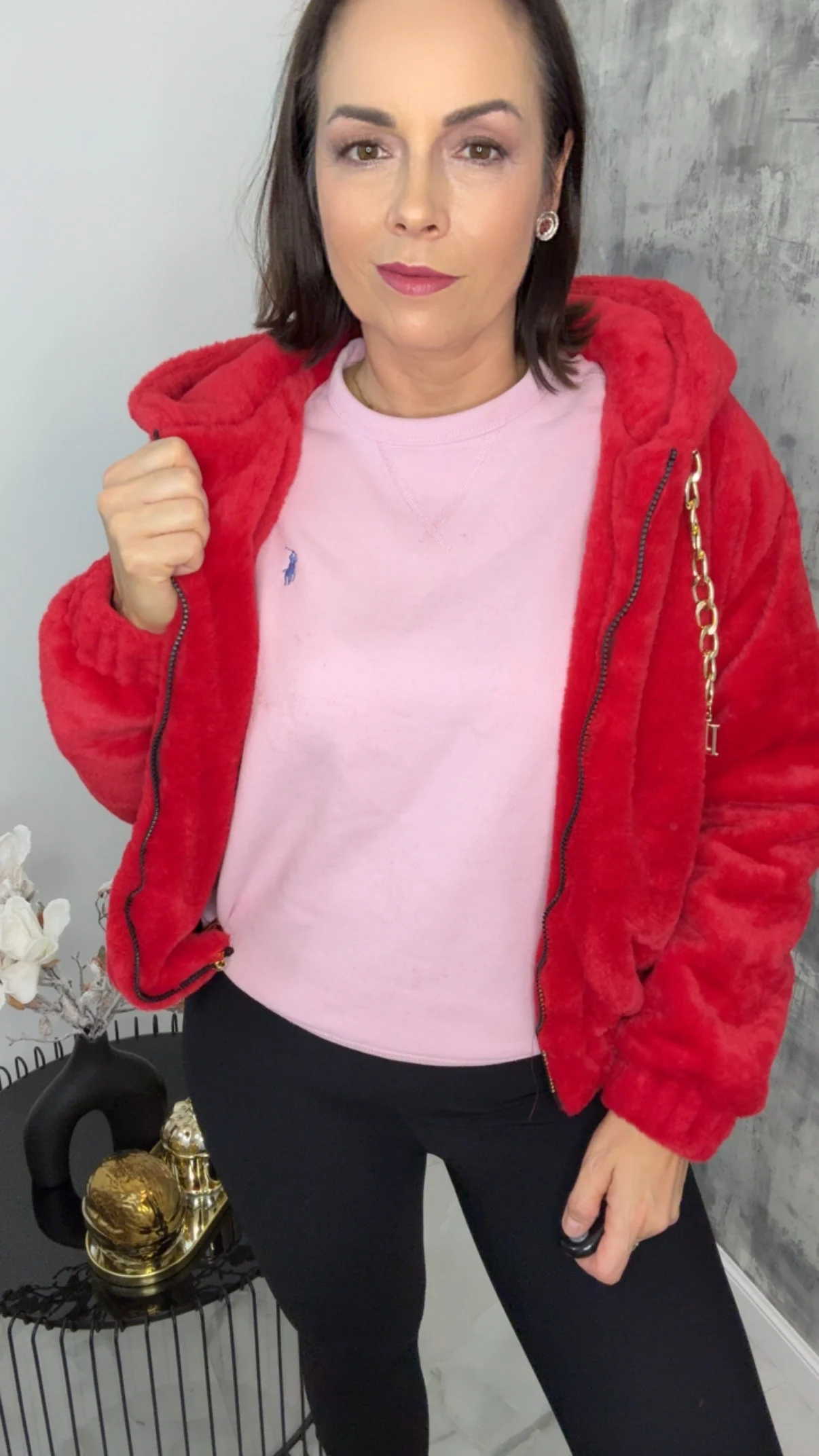 Kurtka Lola Bianka bomberka czerwona - obrazek 9