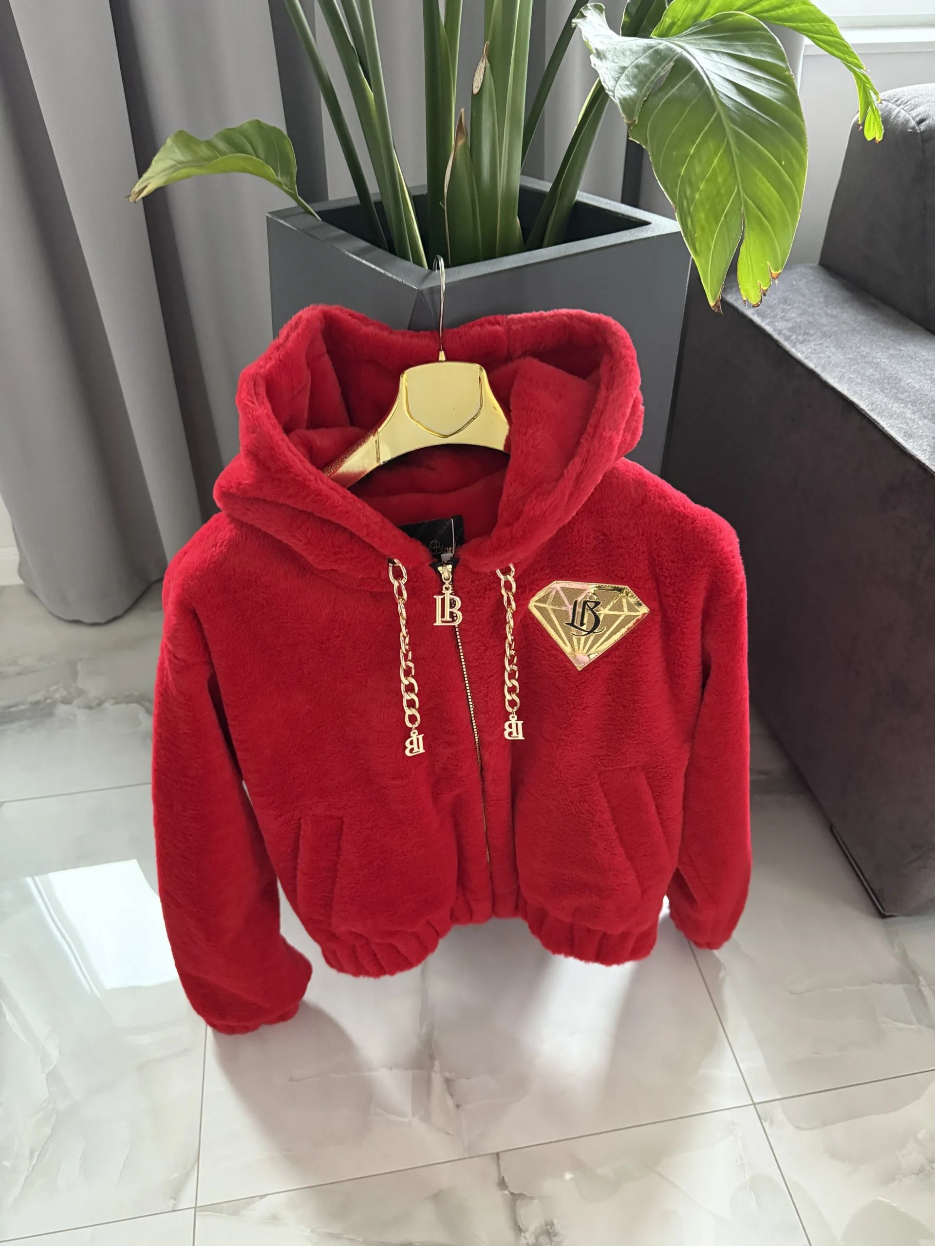 Kurtka Lola Bianka bomberka czerwona - obrazek 3