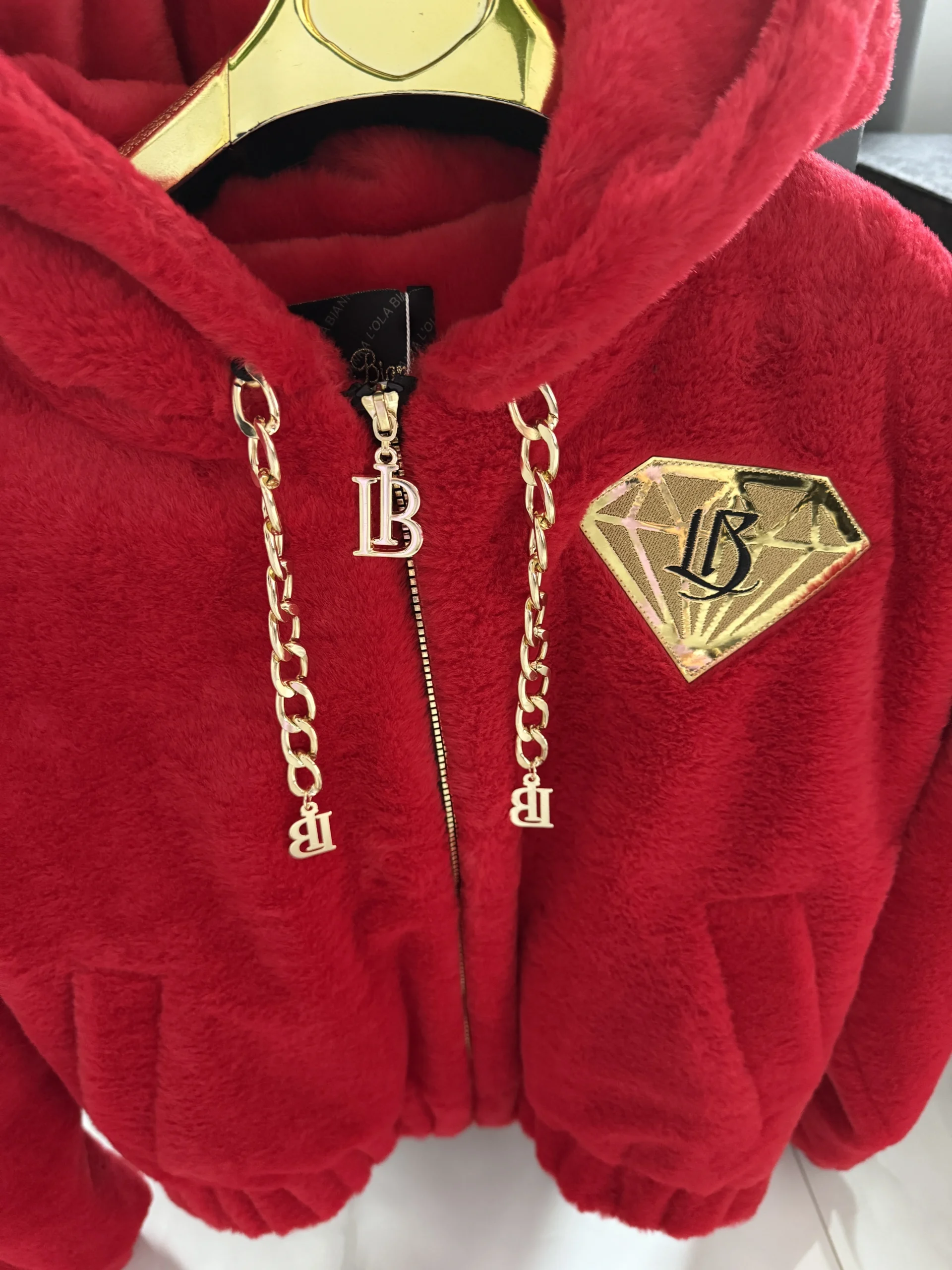 Kurtka Lola Bianka bomberka czerwona - obrazek 4