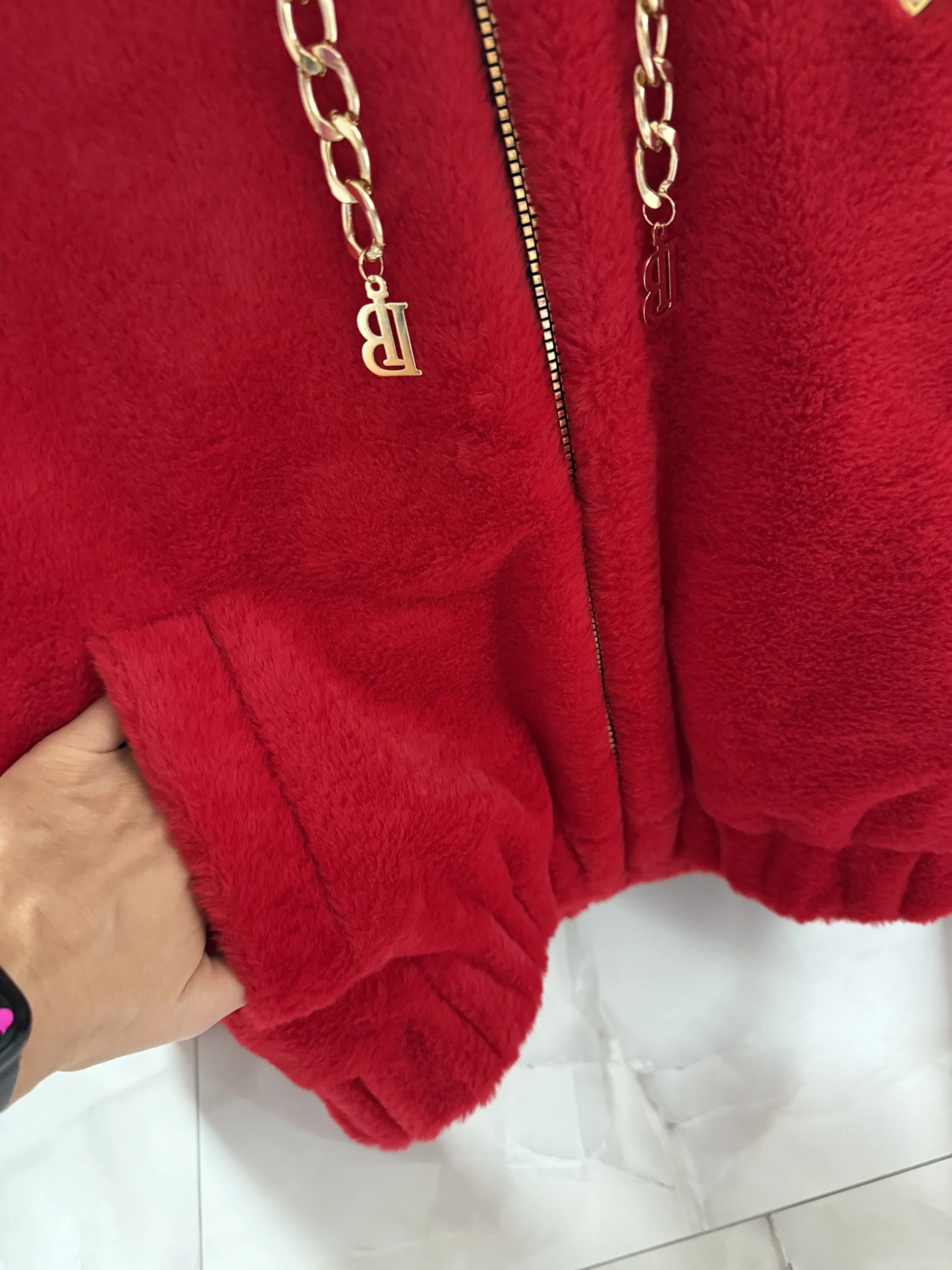 Kurtka Lola Bianka bomberka czerwona - obrazek 11