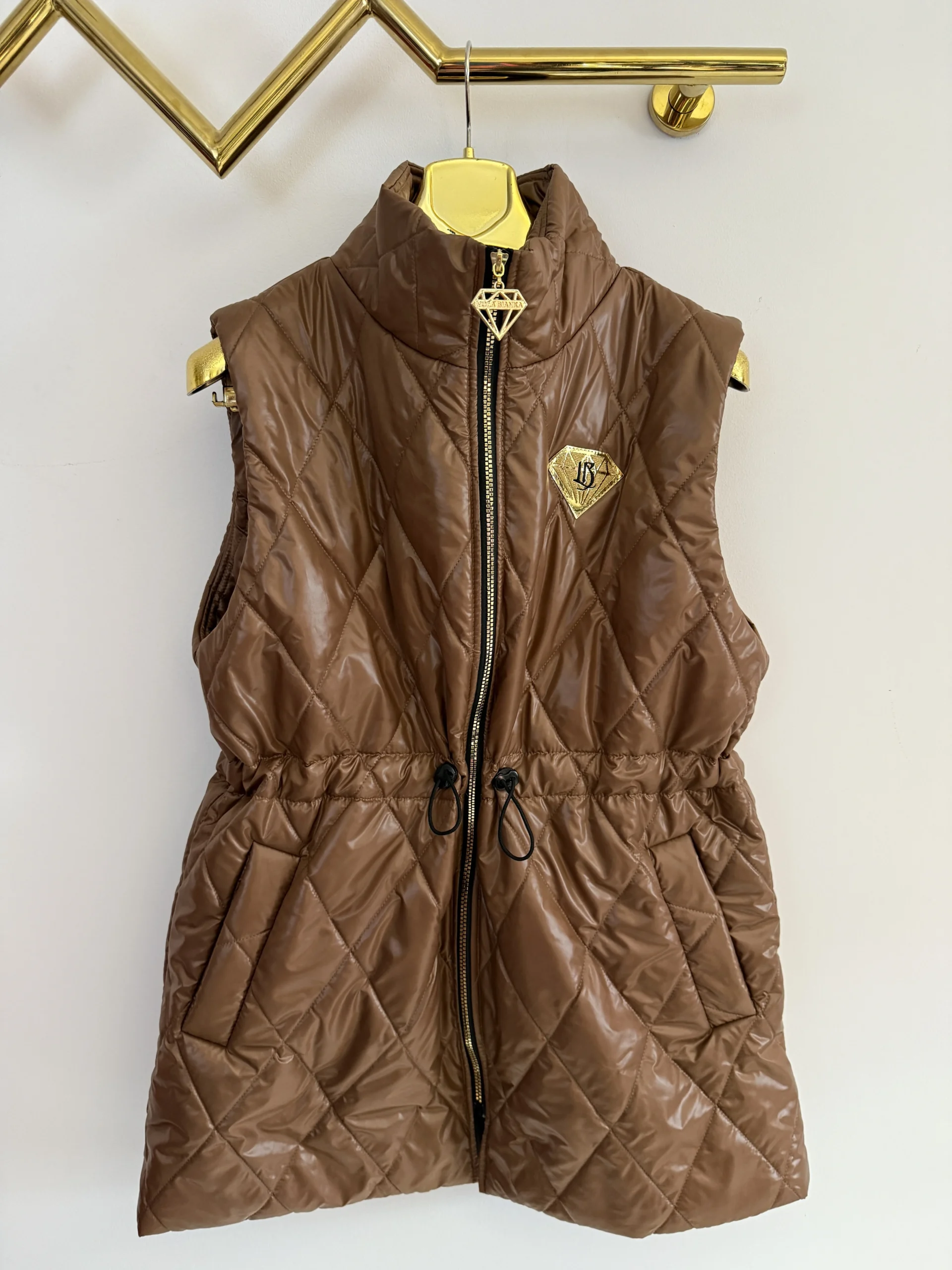 Bezrękawnik Lola Bianka kamizelka brązowa - obrazek 4