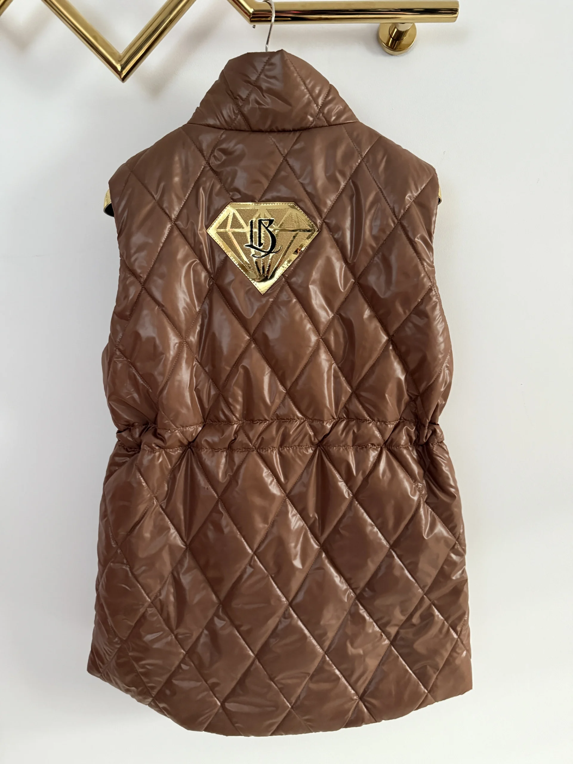 Bezrękawnik Lola Bianka kamizelka brązowa - obrazek 7