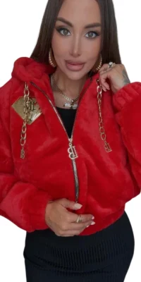 futerko czerwone lola bianka kurtka bomberka