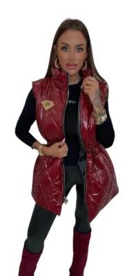 kamizelka bordowa lola bianka bezrękawnik lekki cienki