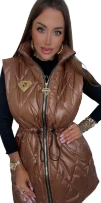 kamizelka lola bianka bezrękawnik brązowy