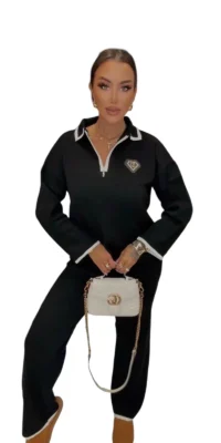 dres czarny lola bianka dzianinowy