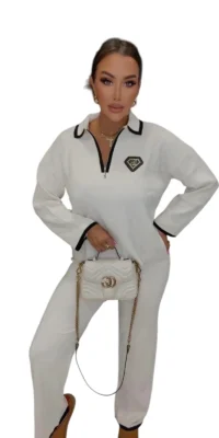 komplet dzianinowy biały lola bianka