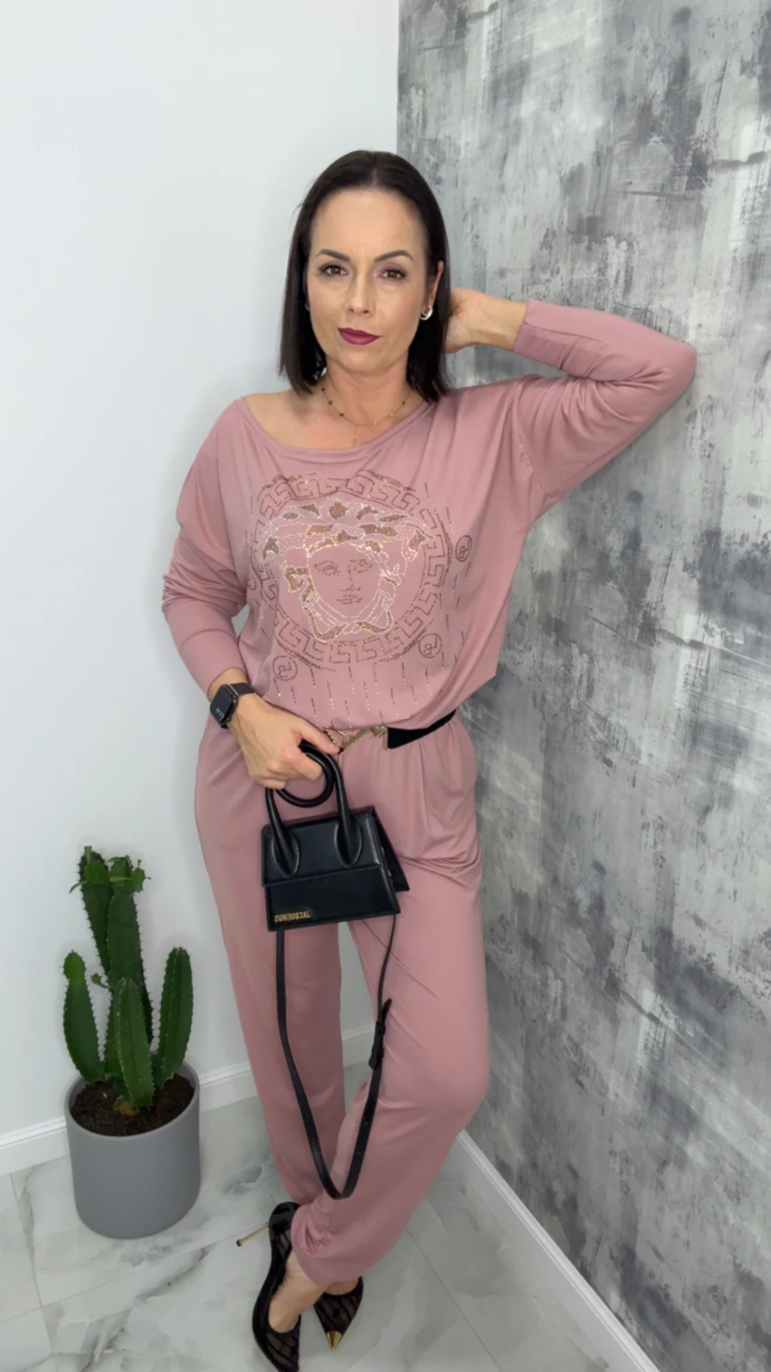 Kombinezon Lola Bianka długi różowy SALE - obrazek 3