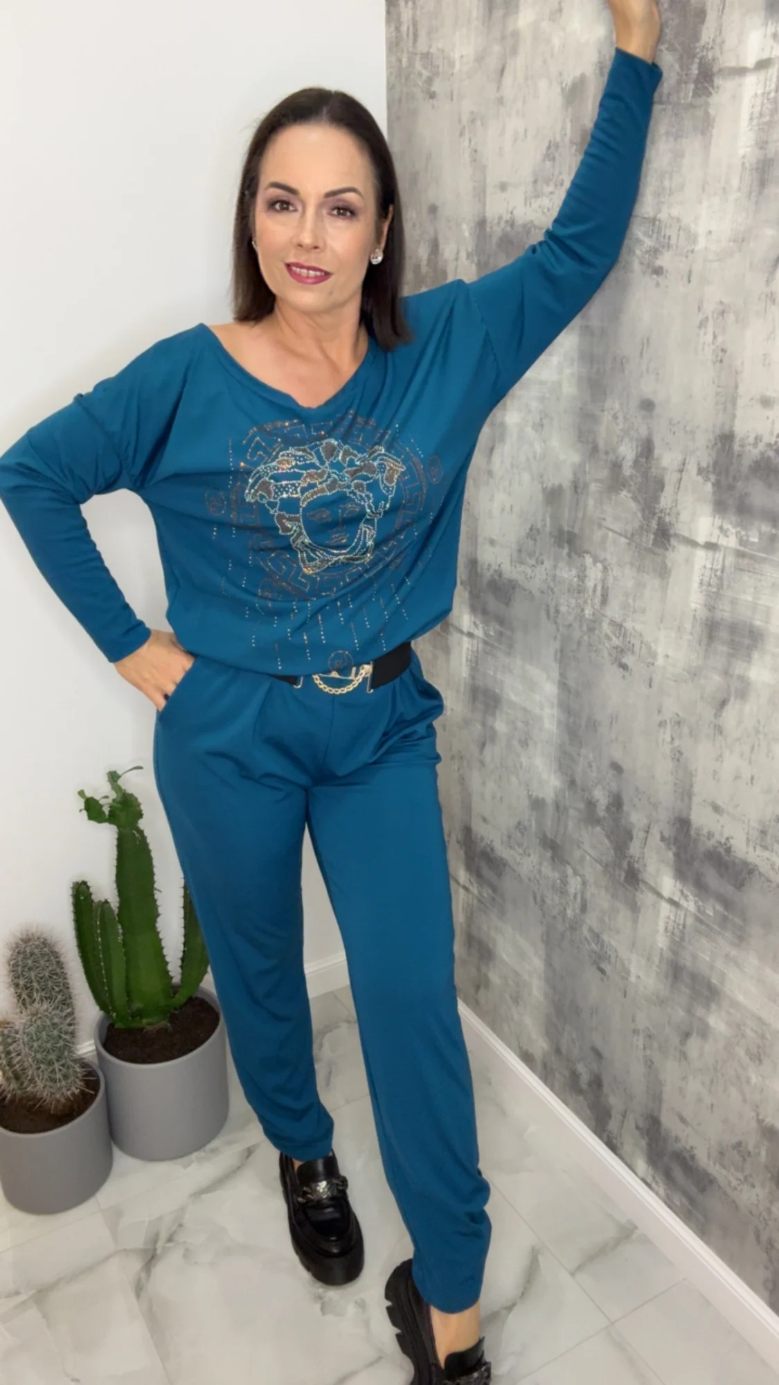 Kombinezon Lola Bianka długi niebieski - obrazek 4