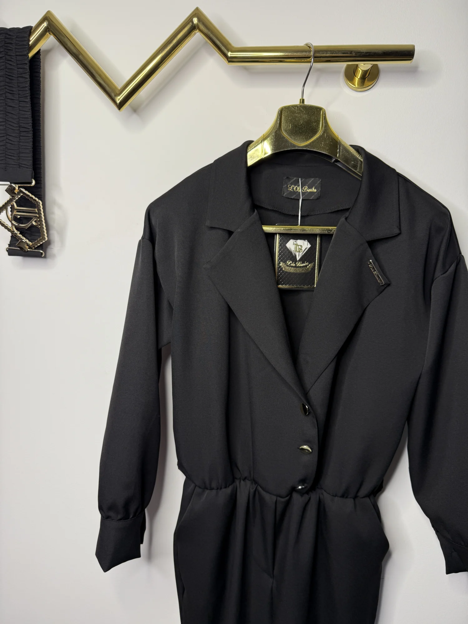 Kombinezon czarny Lola Bianka elegancki - obrazek 5