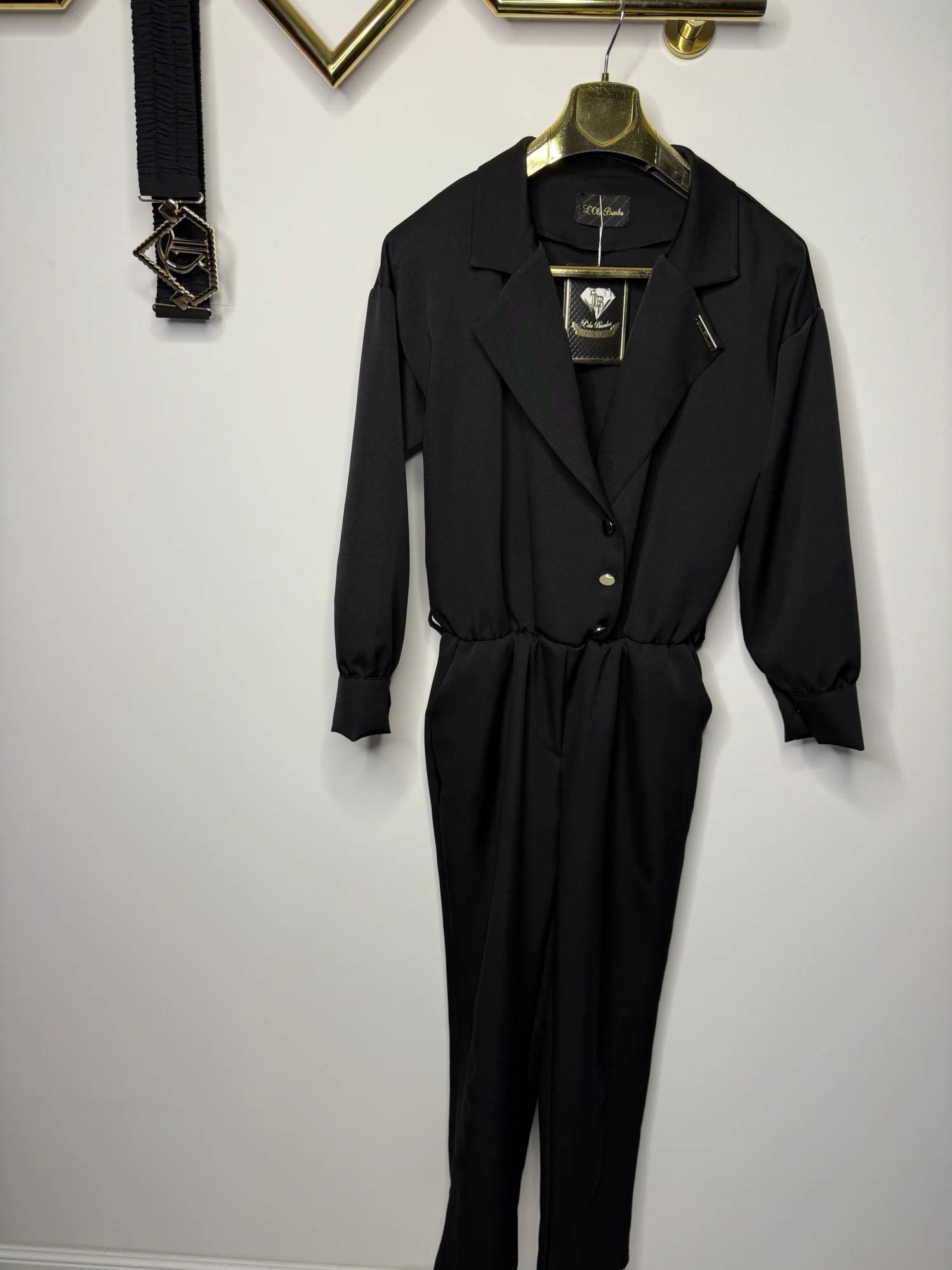 Kombinezon czarny Lola Bianka elegancki - obrazek 6