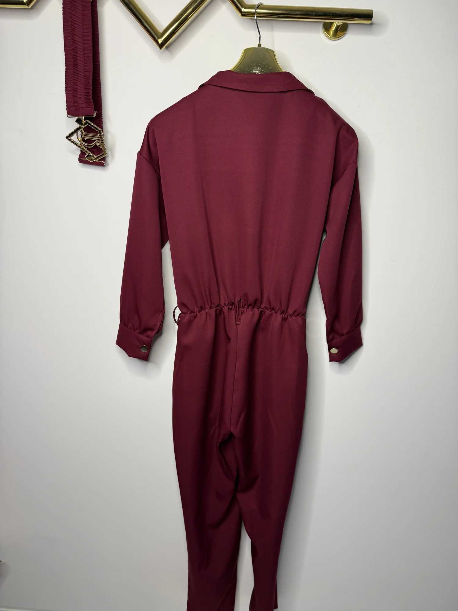 Kombinezon Lola Bianka bordowy elegancki - obrazek 9