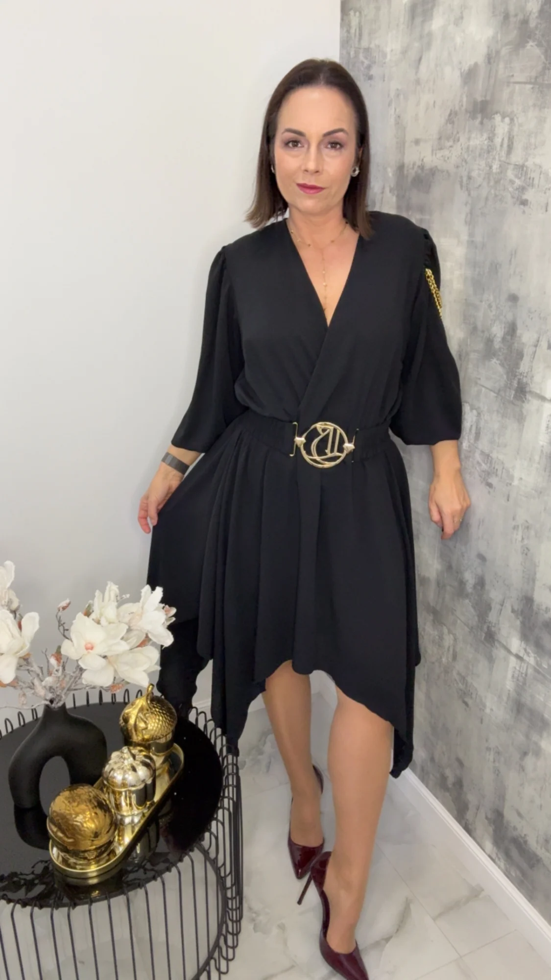 Sukienka Lola Bianka czarna wizytowa - obrazek 5