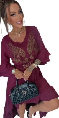 sukienka bordowa lola bianka