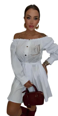 sukienka biała koszulowa lola bianka