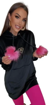 Bluza Lola Bianka welurowa czarna