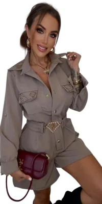 kombinezon lola bianka elegancki fango cappucino