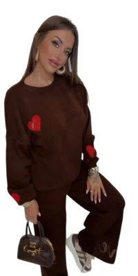 dres brązowy dzianinowy lola bianka