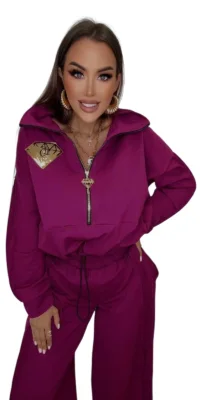 dres lola bianka bawełniany fioletowy