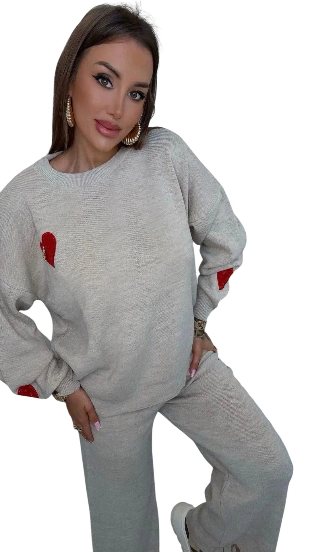 dres dzianinowy beżowy lola bianka