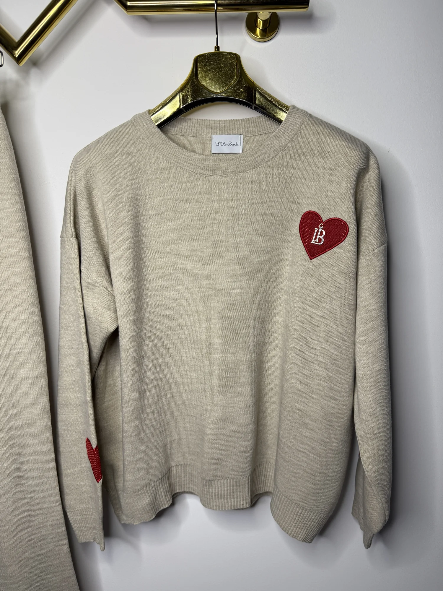 Dres Lola Bianka dzianinowy beżowy SALE - obrazek 4