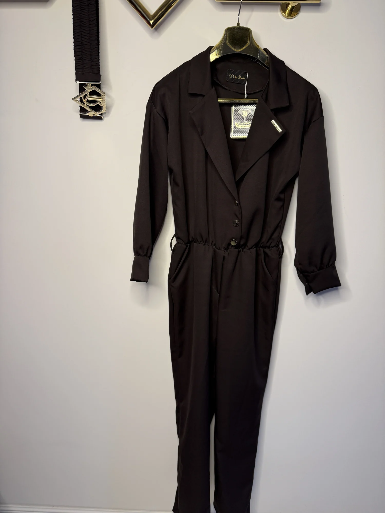 Kombinezon Lola Bianka brązowy elegancki - obrazek 8