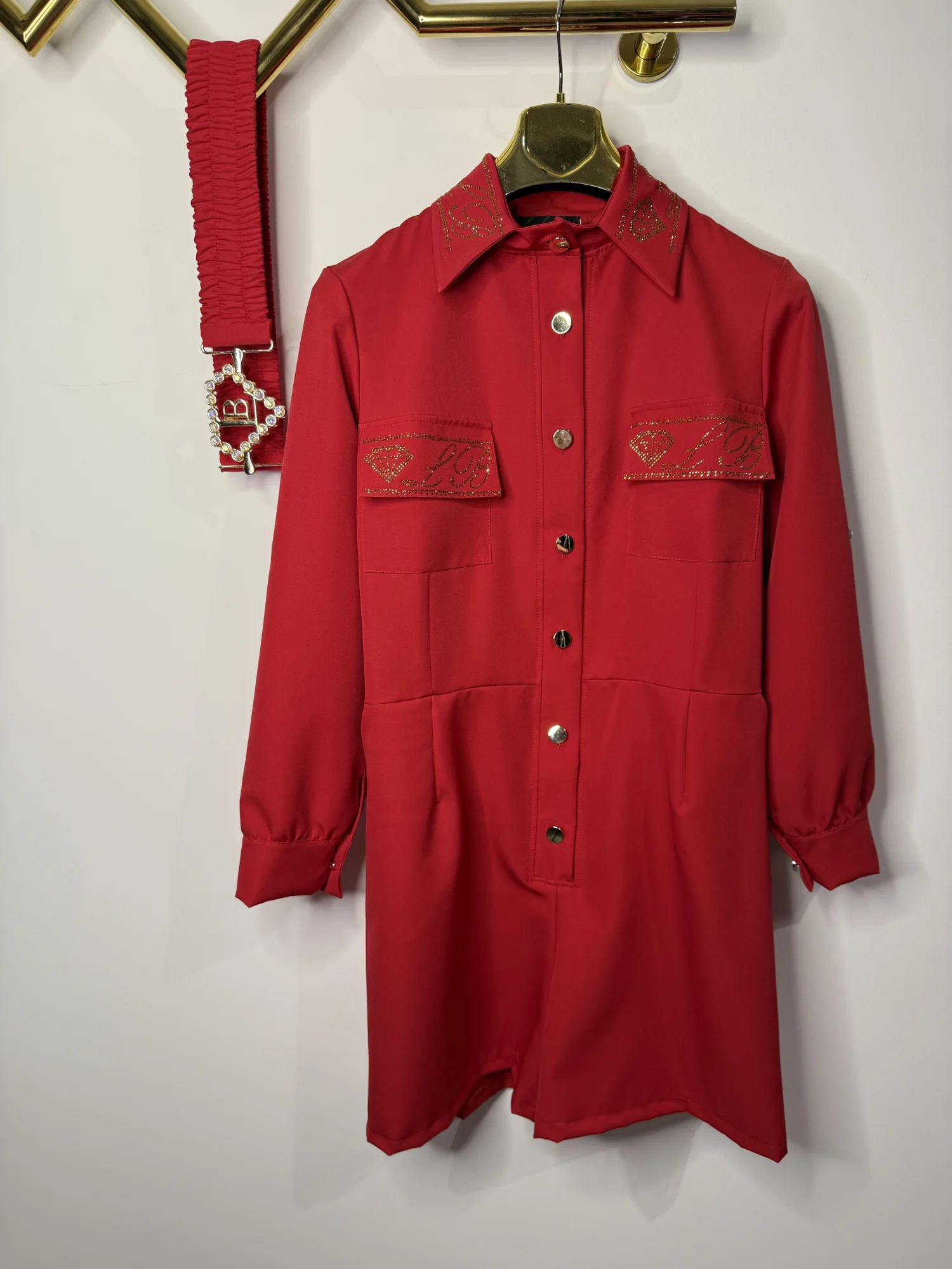 Kombinezon Lola Bianka czerwony krótki - obrazek 6