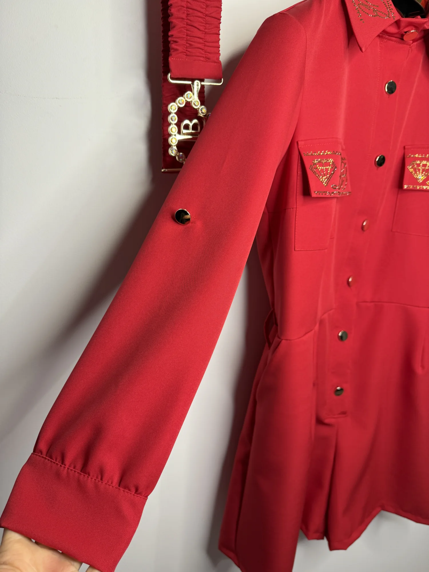 Kombinezon Lola Bianka czerwony krótki - obrazek 7