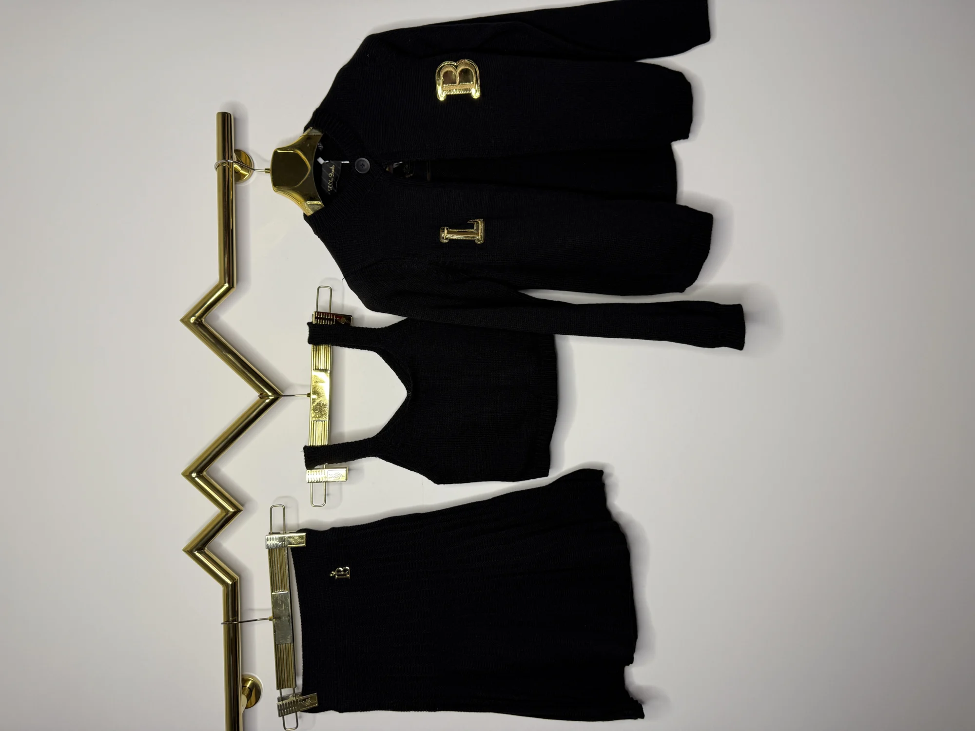 Komplet Lola Bianka czarny dzianinowy - obrazek 8