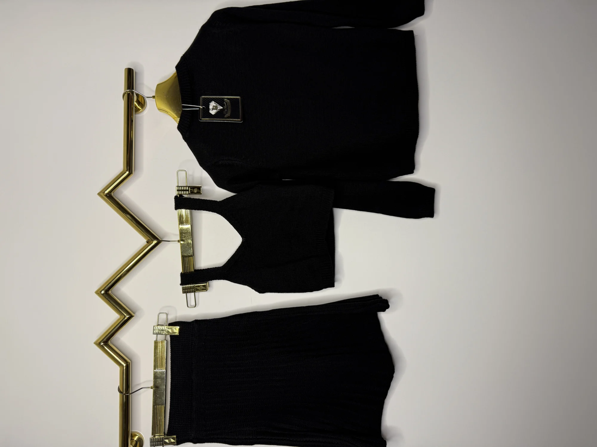 Komplet Lola Bianka czarny dzianinowy - obrazek 11