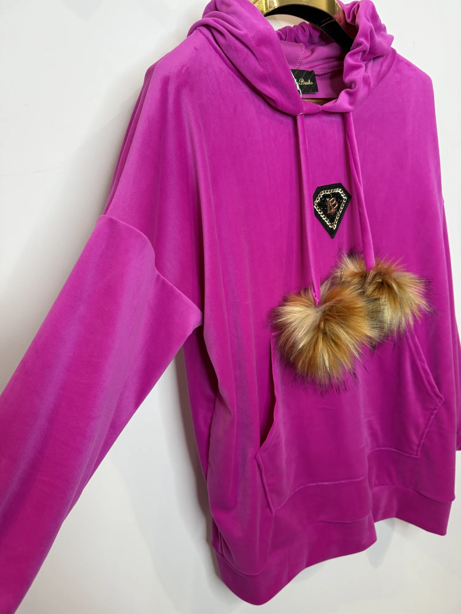 Bluza Lola Bianka bluza welurowa różowa - obrazek 6